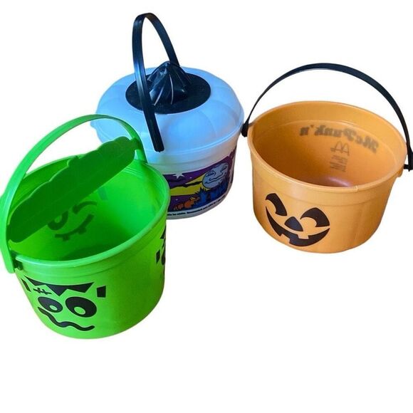 Vintage 1986 1999 2023 McDonald's Happy Meal Halloween Boo Buckets lot - Picture 9 of 9